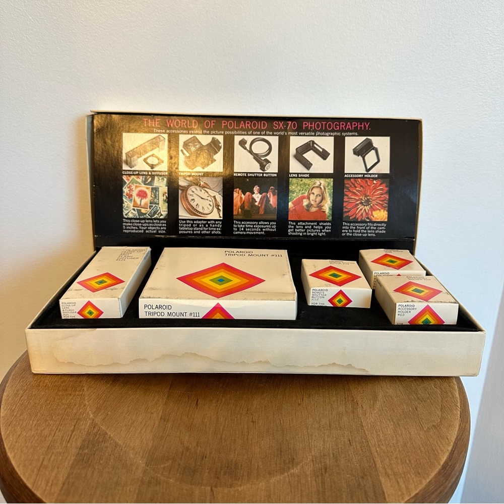 Vintage Polaroid SX-70 Land Camera Full Accessory Kit In Box Great Condition Fun - Picture 9 of 15